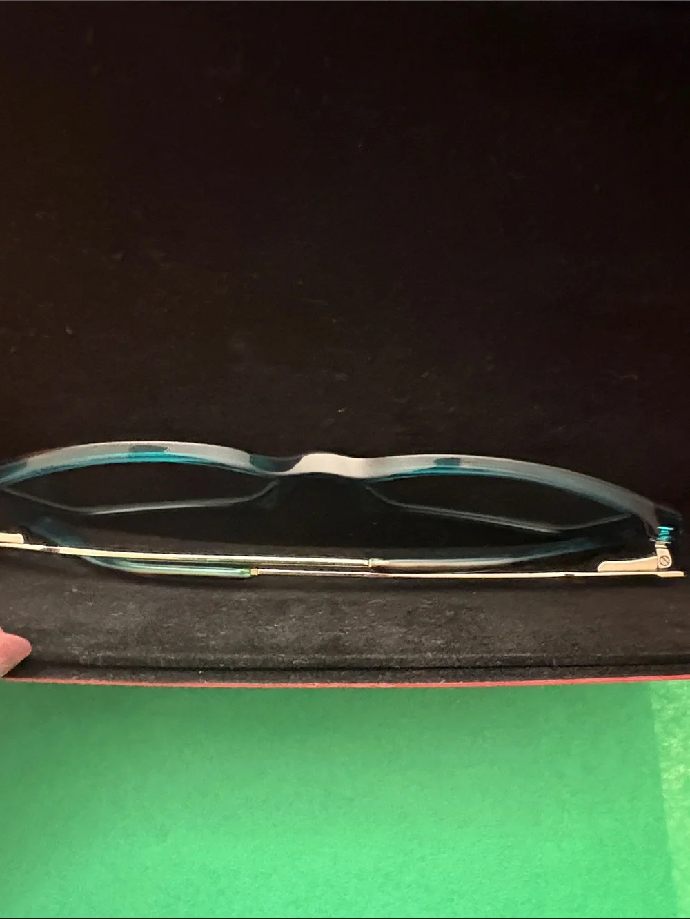 GUESS Black Frames with Teal Temple Accents Women’s Glasses